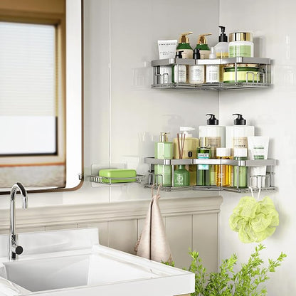 MAXIFFE 3 Pack X-Large Corner Shower Caddy - Image 6