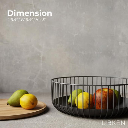 Fruit Basket with Wooden Bamboo Lid - Image 3