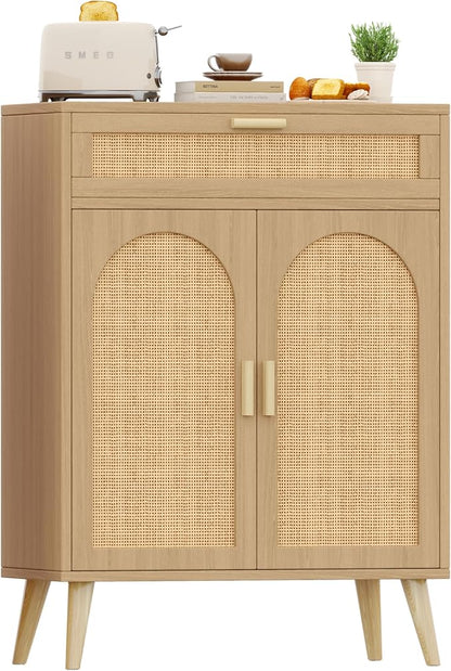 Keehusux Rattan Storage Cabinet - Image 9