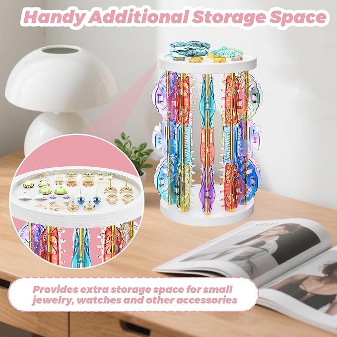 Metal Claw Clip Organizer Holder, Hair Clip Storage - Image 3