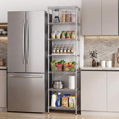 Finnhomy Heavy Duty 7 Tier Wire Shelving, Pantry Shelves - Image 5