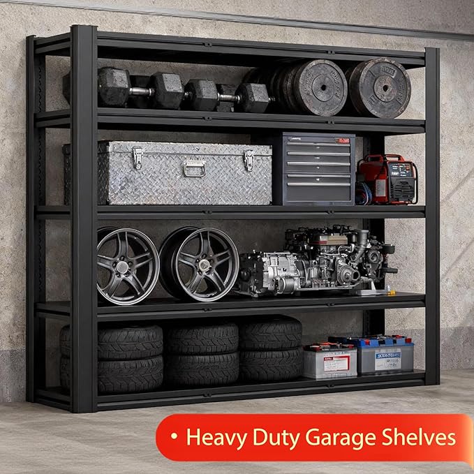 Heavy Duty Storage Shelves Unit, Adjustable Metal Garage Shelving, 3500LBS - Image 8