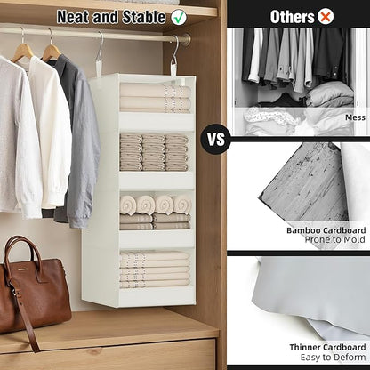 GRANNY SAYS 4-Shelf Hanging Organizer, Closet Hanging Shelves, Closet Hanging - Image 3