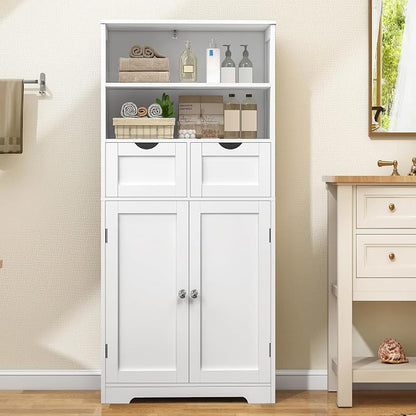 Iwell Tall Bathroom Cabinet, Storage Cabinet - Image 2