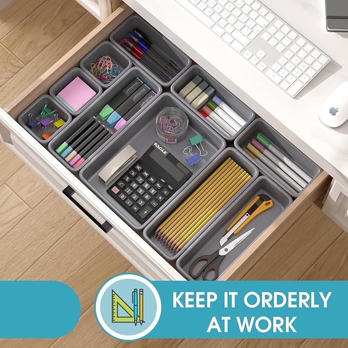 25 PCS Drawer Organizer Set, 4 Size Makeup Drawer Divider Organizer - Image 4