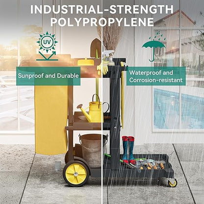 YITAHOME 3-Shelf Cleaning Carts on Wheels, - Image 3