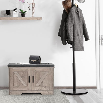 HOMSHO Farmhouse Shoe Storage Bench - Image 8