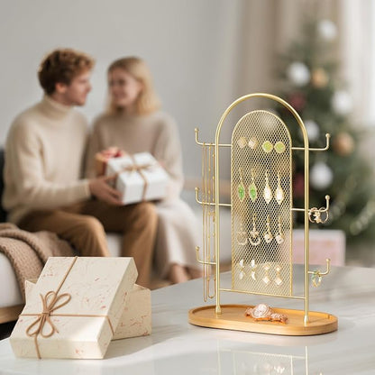 Jewelry Display Earring Stand Gold Organizer Earring StorageTree Jewelry Rack - Image 4