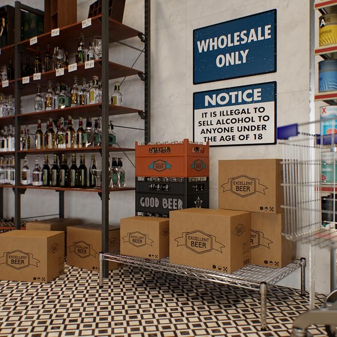 24" Deep x 42" Wide x 8" Height Wire Shelving Kit | 1-Tier | NSF Commercial - Image 7