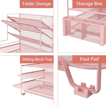 Simple Trending 7 Tier Desk File Organizer, Letter Tray Paper Organizer - Image 4