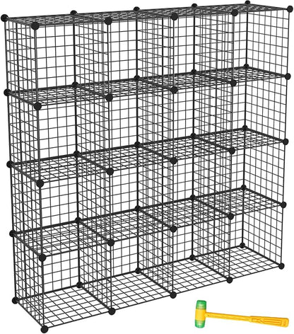 TUMUCUTE Wire Storage Cubes, Metal Storage Shelves Bookshelf, Stackable Modular by Worththetrustofeverycusto