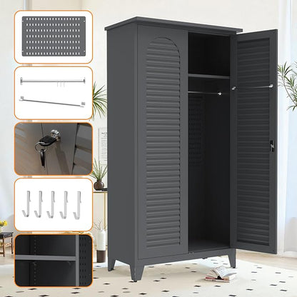 Tall Metal Tool Storage Cabinet - Image 5