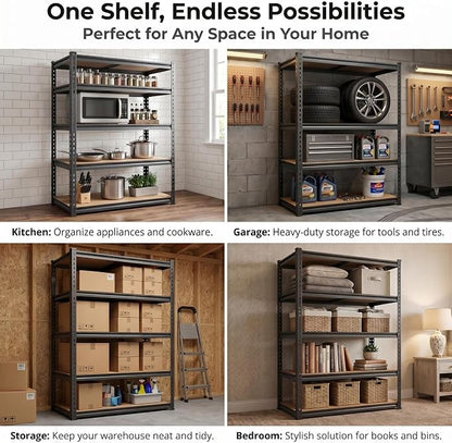 36" W x 12" D x 72" H Garage Storage Shelves Heavy Duty 2650 LBS, 5-Tier - Image 8