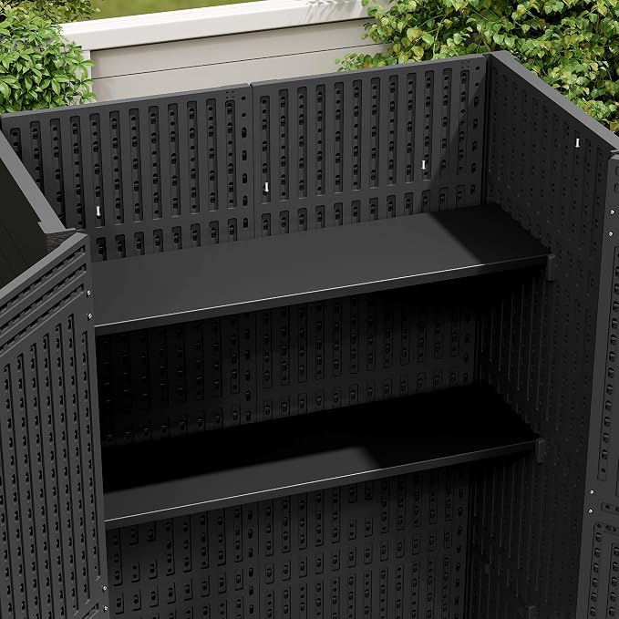 DWVO 2-Pack Metal Storage Shed Shelves, Compatible - Image 2
