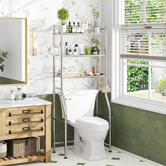Simple Trending 3 Tier Over The Toilet Rack, Bathroom Shelves by SimpleTrending