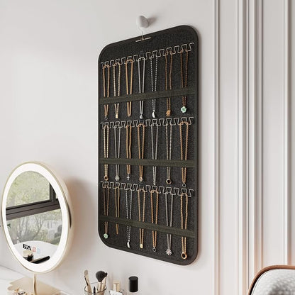 Hanging Jewelry Organizer Storage, 40 Pockets 36 Hooks Necklace Earring - Image 5