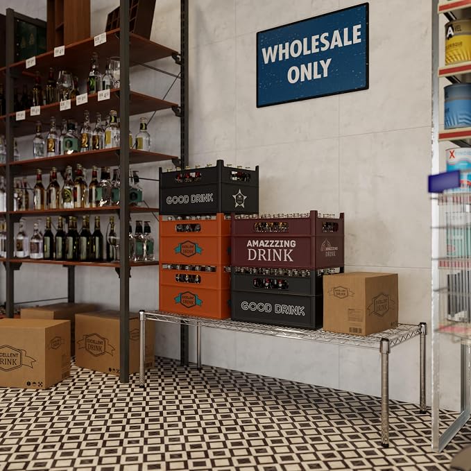 18" Deep x 48" Wide x 14" Height Wire Shelving Kit | 1-Tier | NSF Commercial - Image 2