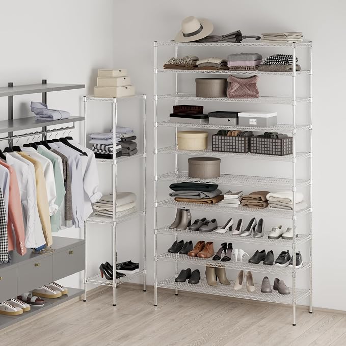 18" Deep x 54" Wide x 96" Height Wire Shelving Kit | 10-Tier | NSF Commercial - Image 5