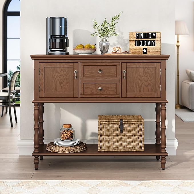 ARTPOWER Console Table for Entryway, Retro Wooden Table - Image 4
