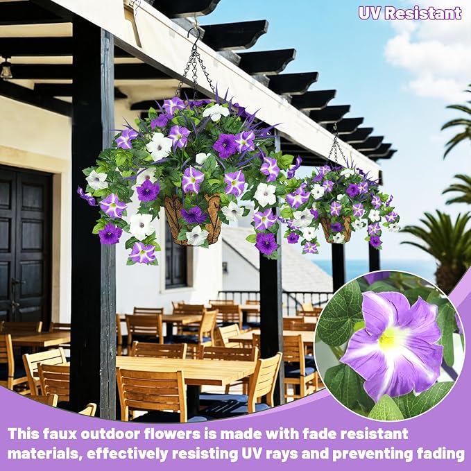 Artificial Flowers Hanging Baskets - Image 6