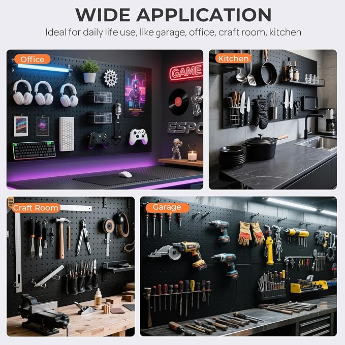 INCLY 70PCS Pegboard Wall Organizer, Garage Tool Storage, Workbench Organization - Image 7