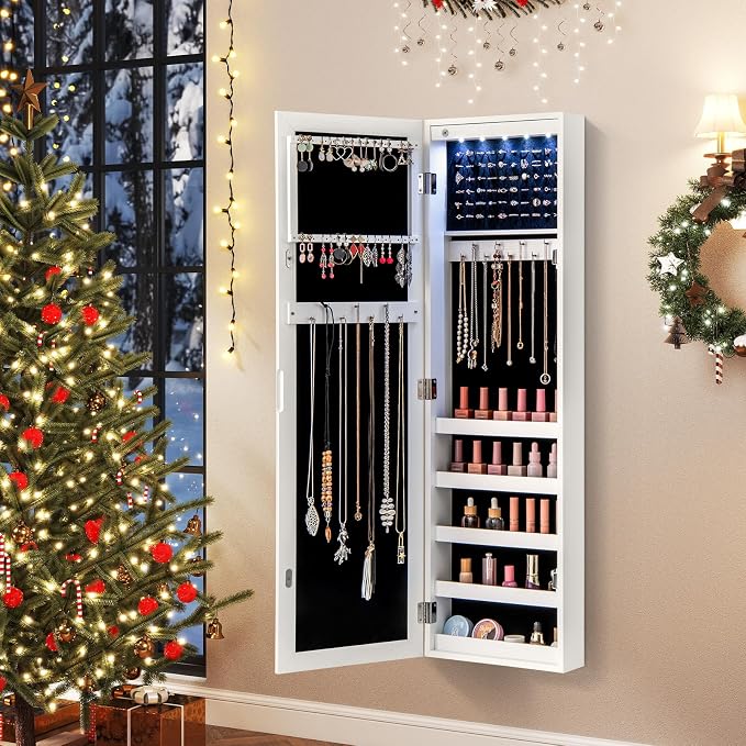 Giantex Wall or Door Mounted Jewelry Cabinet - Image 2