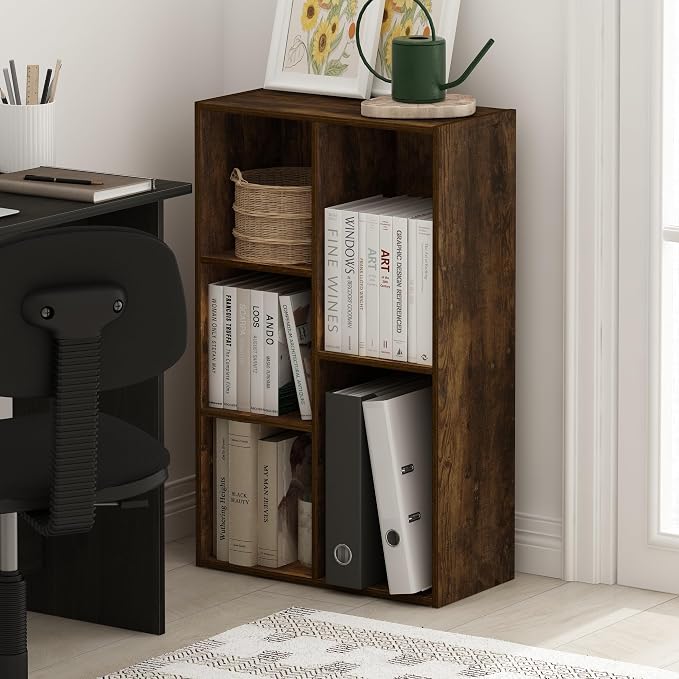 Furinno LUDER Book Shelf, 5-Cube Bookshelf, Open Storage Shelf Bookcase - Image 2