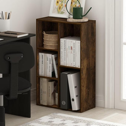 Furinno LUDER Book Shelf, 5-Cube Bookshelf, Open Storage Shelf Bookcase - Image 2
