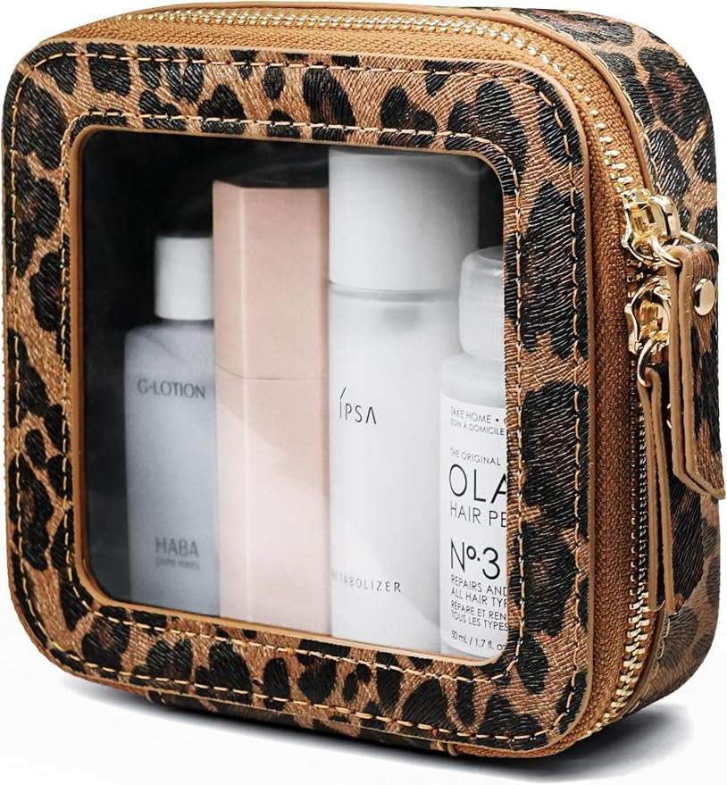 Popvibe Clear Makeup Bag Travel Cosmetic Case Transparent Toiletry Bag by POPVIBE