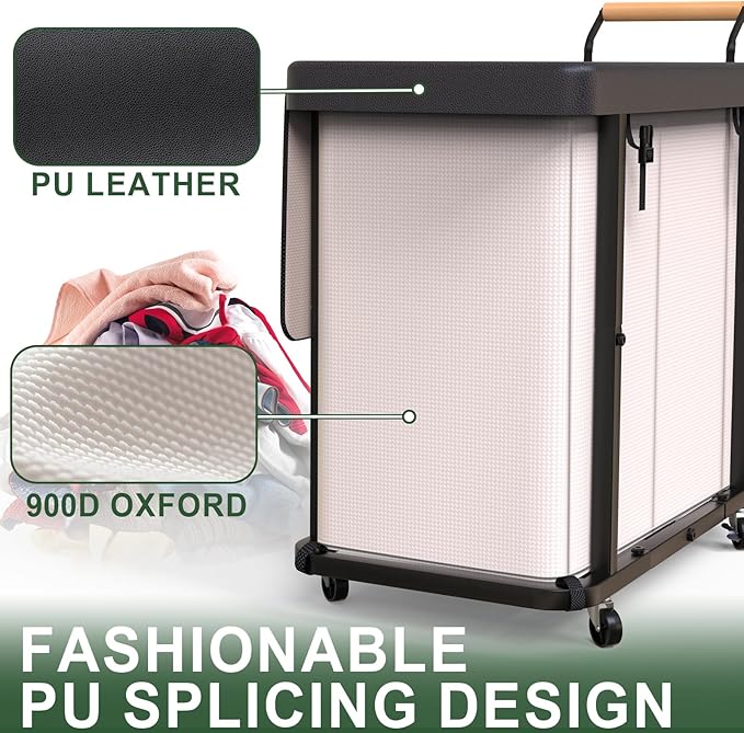 230L Extra Large Fashion Laundry Sorter 3 Section - Image 4