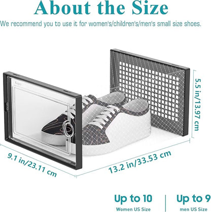 Kuject 12 Pack Large Shoe Boxes, Drop-front design fits women's size 10 - Image 2