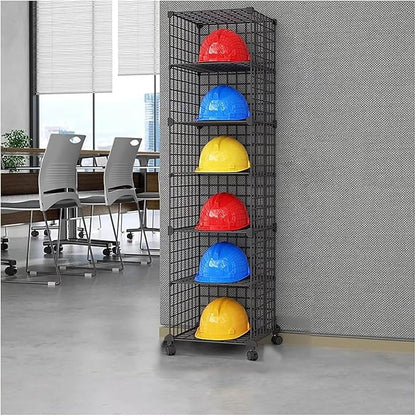 Stackable Safety Helmet Storage Boxes, Large Adjustable Hard Hat Placement by Unknown