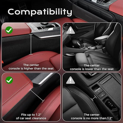 Coverado Universal Car Seat Gap Filler Organizer, Premium Suede Leather Car - Image 7