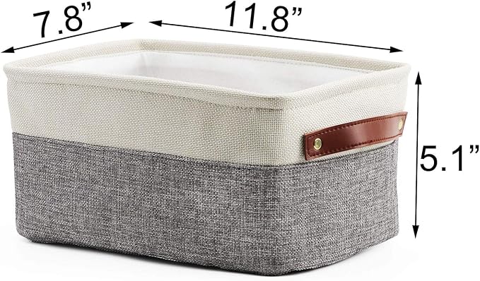 HNZIGE Small Storage Baskets for Organizing Fabric Baskets for Shelves - Image 7