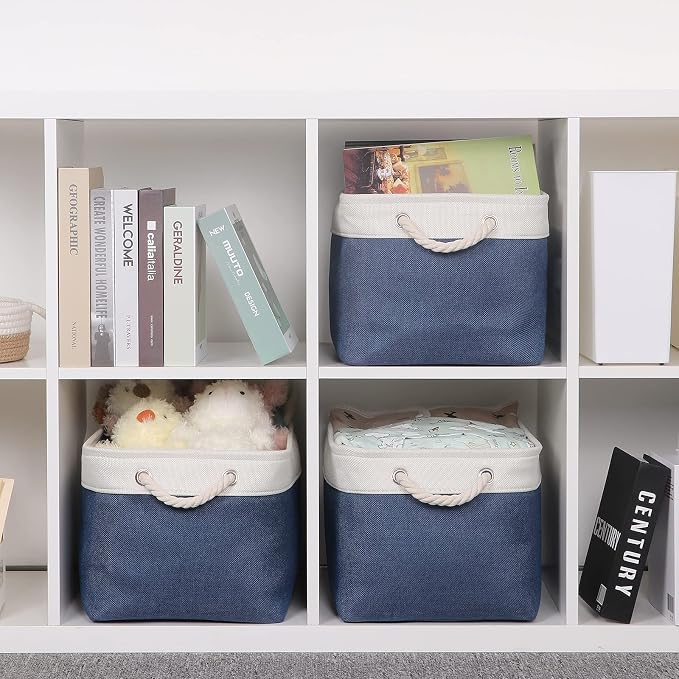 Bidtakay Storage Baskets Collapsible Decorative Storage Bins - Image 5