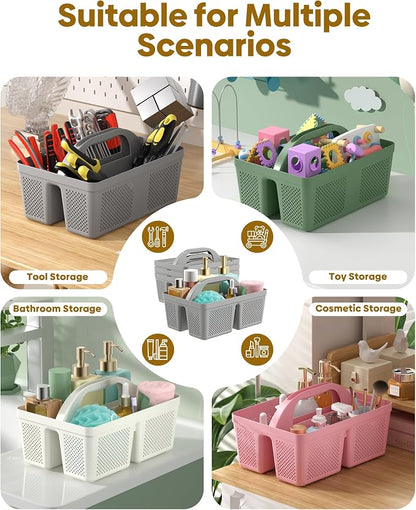 4 Pack Portable Shower Caddy, Integrated Handle, Reinforced Plastic, Organizer - Image 6