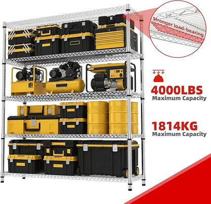 M MZG 5 Tiers Storage Shelves Load 3300 LBS, Metal Shelving Wire Metal Shelving - Image 4