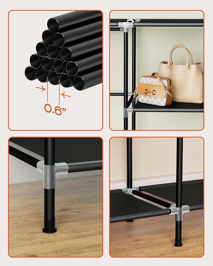 Portable Closet, 66.9 Inch Large Capacity Wardrobe Closet - Image 7
