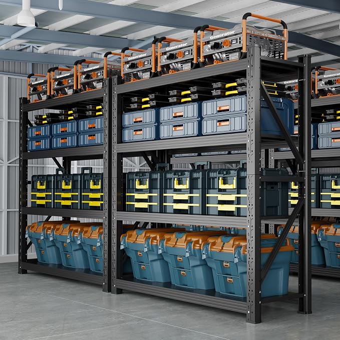 4800LBS Heavy Duty Shelving Units, 4 Tier Adjustable Metal Utility Shelf by SGFHNV