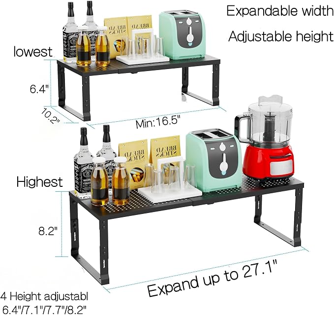 Heavy-Duty Adjustable Metal Shelf Organizer - Image 3