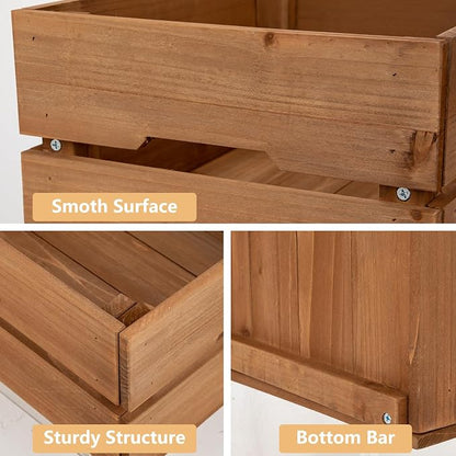 Set of 3 Rustic Wooden Storage Crates - Image 4