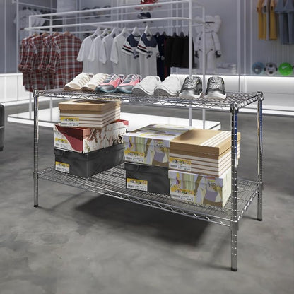21" Deep x 48" Wide x 27" Height Wire Shelving Kit | 2-Tier | NSF Commercial - Image 2