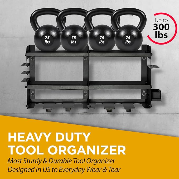 GRG Tools Heavy-Duty Power Tool Organizer – Wall Mounted Drill Rack - Image 5