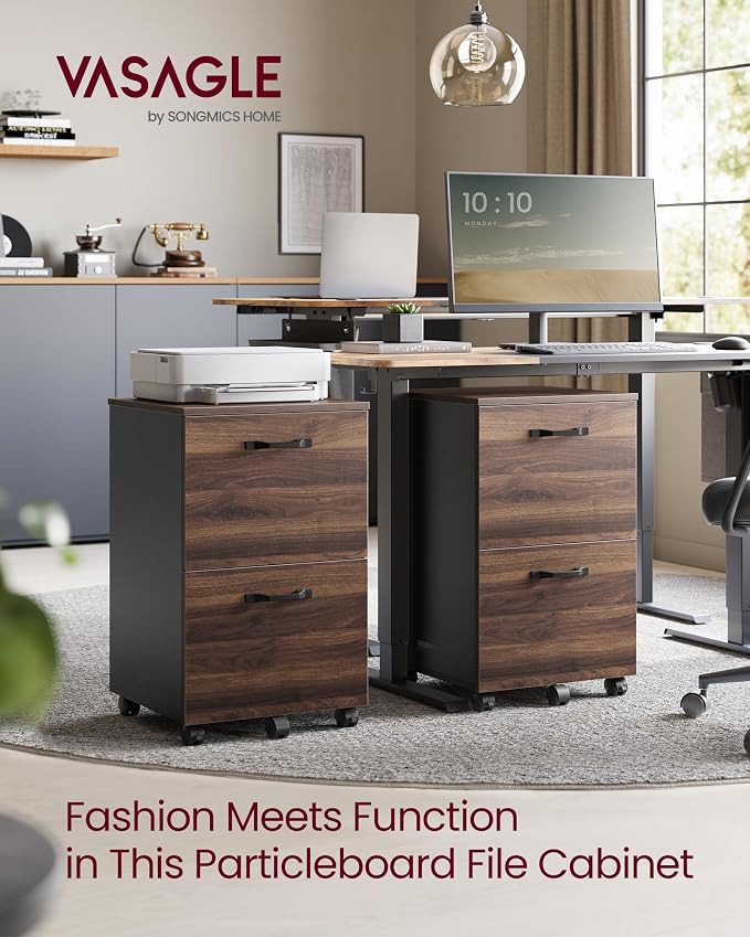 VASAGLE 2-Drawer File Cabinet, Small Rolling Filing Cabinet - Image 3