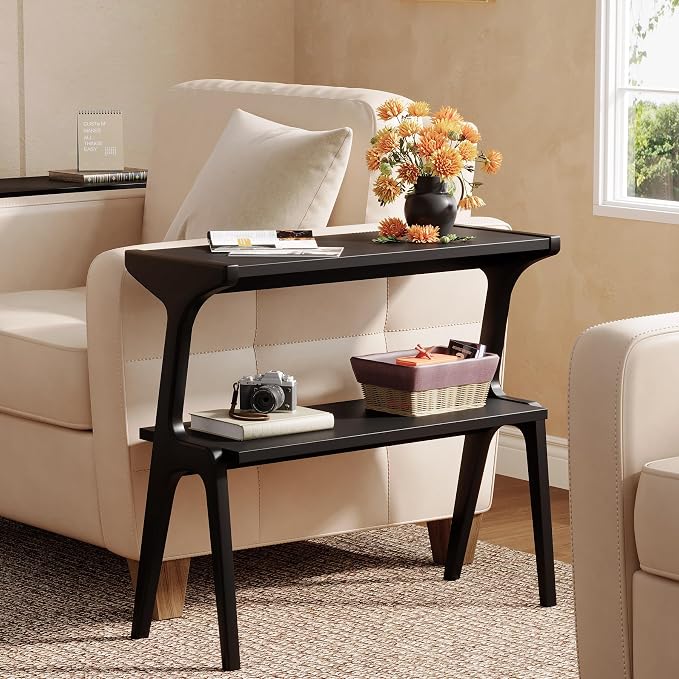Set of 2 Solid Wood End Table, 2-Tier Side Table - Image 5
