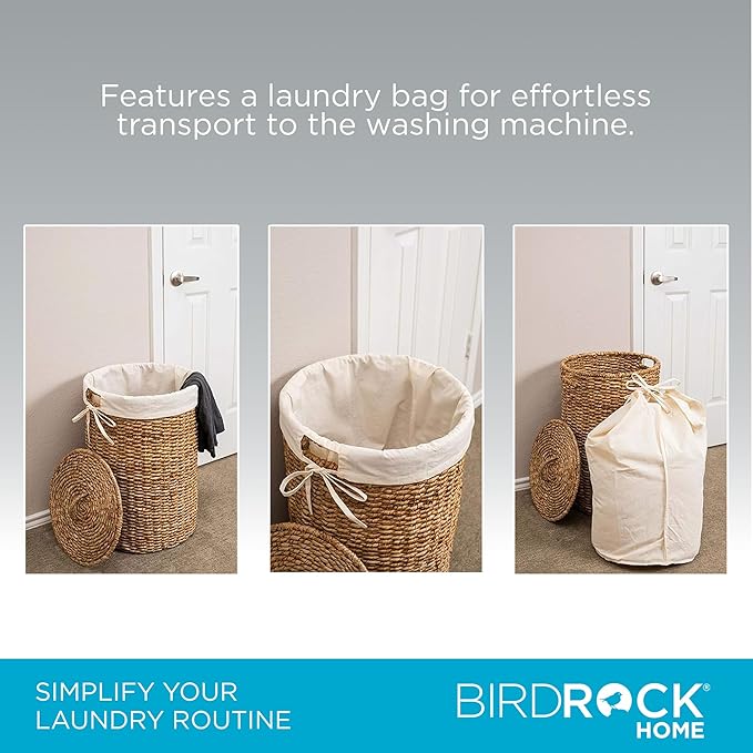 BIRDROCK HOME Seagrass Laundry Hamper - Image 4