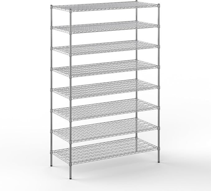 24" Deep x 54" Wide x 86" Height Wire Shelving Kit | 8-Tier | NSF Commercial by Regal+Altair