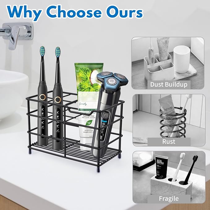 Urbanstrive 304 Stainless Steel Bathroom Toothbrush Holder Toothpaste Holder - Image 8