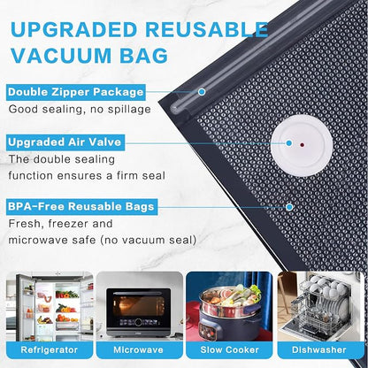 Reusable Vacuum Sealer Bags for Food – 30 Pack BPA-Free Large Vacuum Storage - Image 4