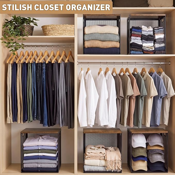 AceOrbit 3 Pcs Heightened Stackable Closet Organizers and Storage - Image 5